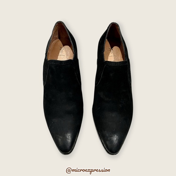 $339 Frye Eleanor Black Leather Western Shootie Everyday Casual Comfy Ankle Boot - Picture 8 of 16